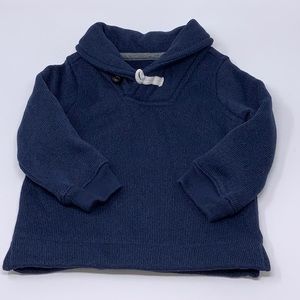 Osh Kosh B’Gosh Baby Fleece Linen Sweater Top - Navy - Size 18M
